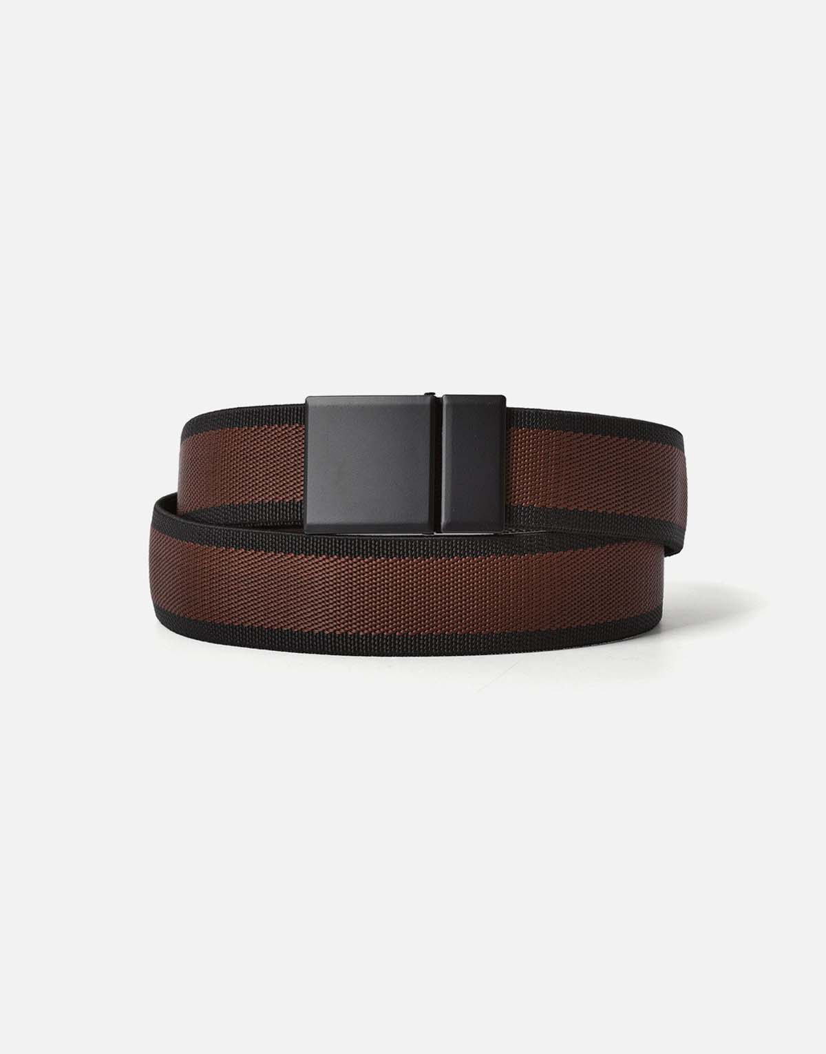 Men's woven no-hole automatic buckle belt-b511